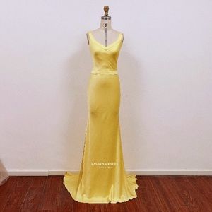 Yellow Satin Dress- Inspired by the dress in How to Lose a Guy in 10 Days